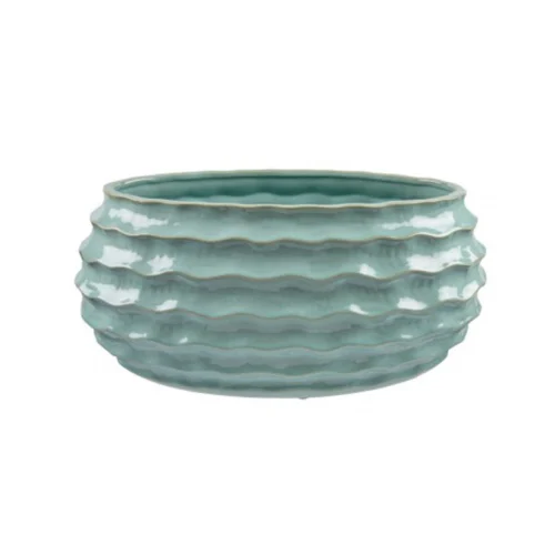 Βάζο κεραμικό Ruffles 3382 γαλάζιο 45x22.5x21cm