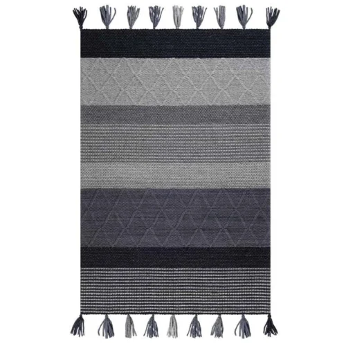 Χαλί μοντέρνο Plex Grey-Black