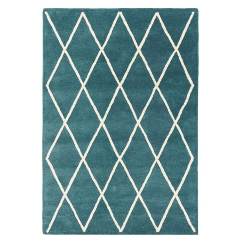 Χαλί μοντέρνο χειροποίητο Albany Diamond Teal