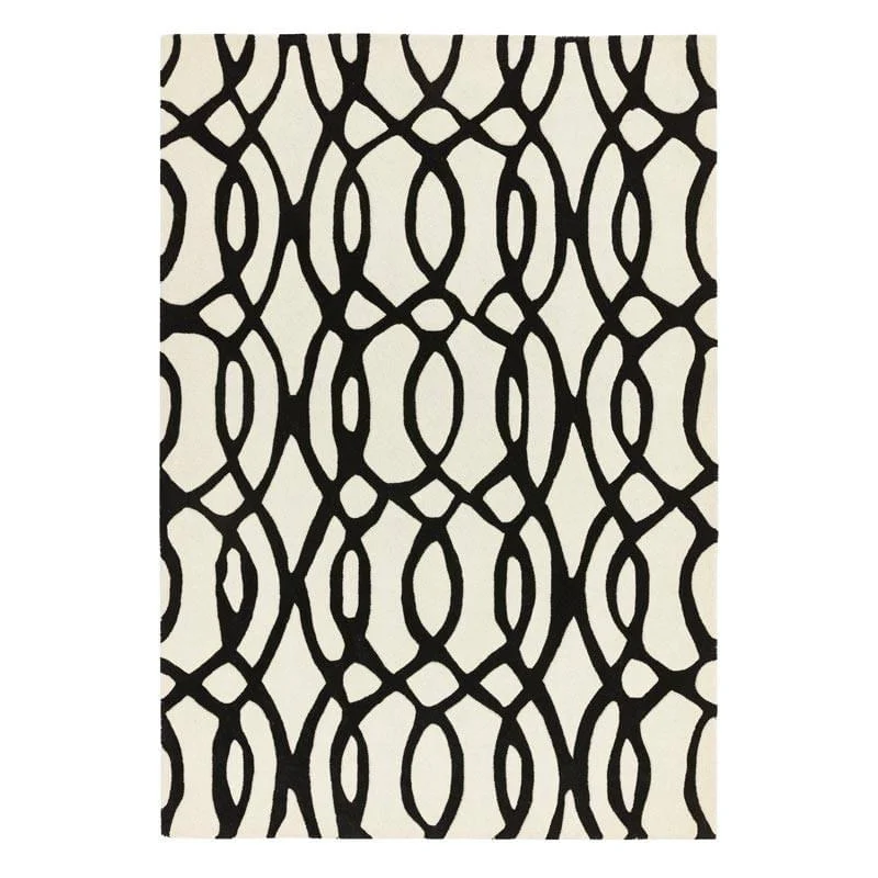 Χαλί χειροποίητο Matrix 35 Wire Black White