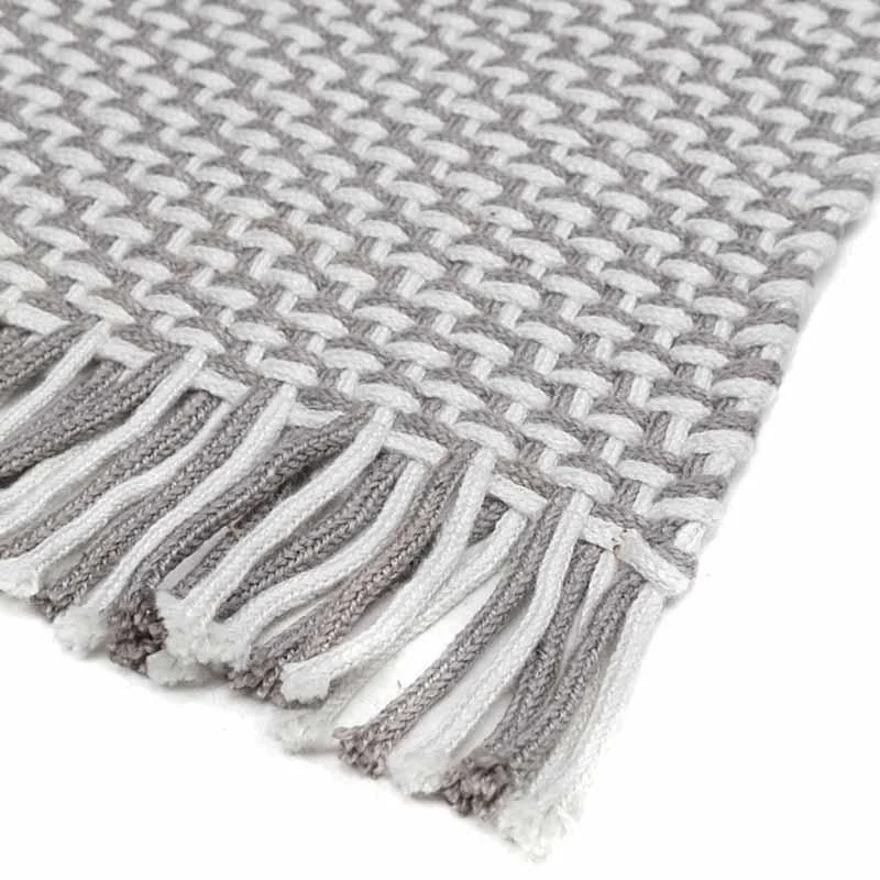 Κιλίμι βαμβακερό καλοκαιρινό Duppis OD-2 White-Grey(4)
