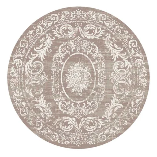 Χαλί μηχανής Velvet 4664 Cream Beige Στρόγγυλο