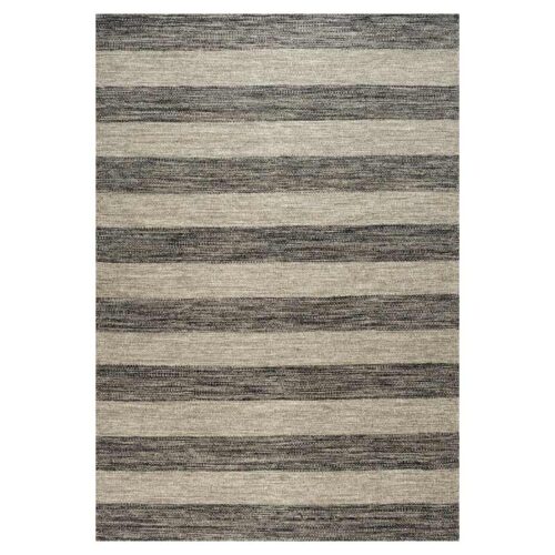Χαλί μοντέρνο Biento Woolen Kelims Anthracite Stripes