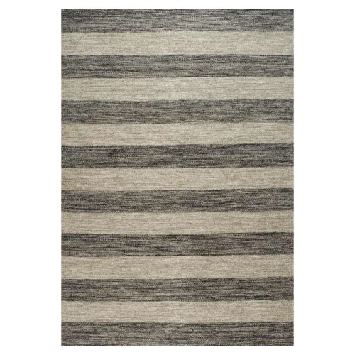 Χαλί μοντέρνο Biento Woolen Kelims Anthracite Stripes