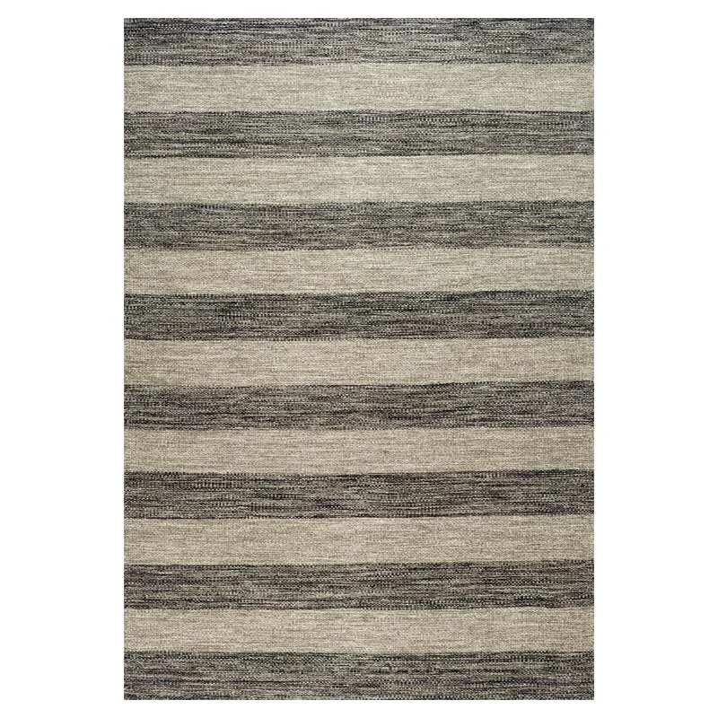 Χαλί μοντέρνο Biento Woolen Kelims Anthracite Stripes