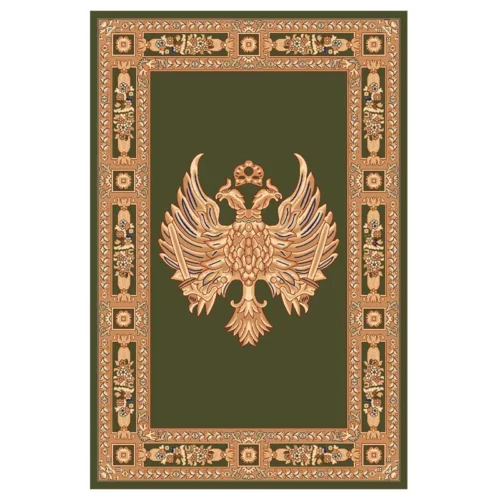 Χαλί εκκλησιαστικό Orthodoxia 1000 πράσινο (green) - Ρώσικος αετός (ανοιχτά φτερά)
