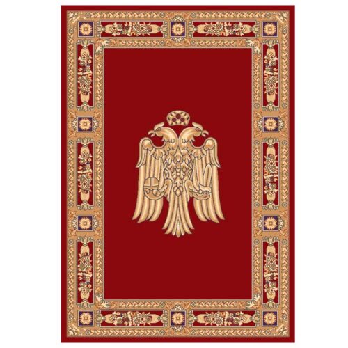 Χαλί εκκλησιαστικό Orthodoxia 7000 κόκκινο (red) - Ρώσικος αετός (κλειστά φτερά)