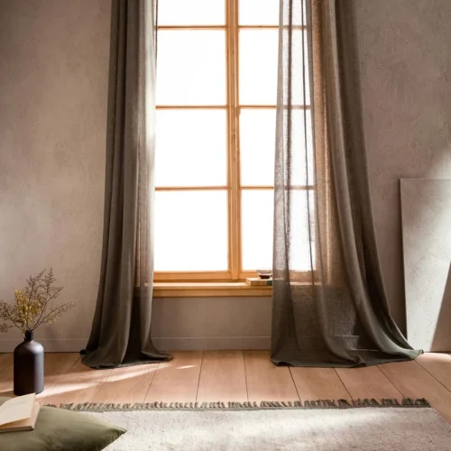 Κουρτίνα Gofis Home Combe Χακί 50207
