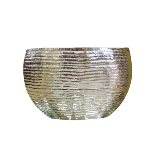 Μπολ μεταλλικό ασημί Art et Lumiere 20570 36cm X 16cm Χ 22cm