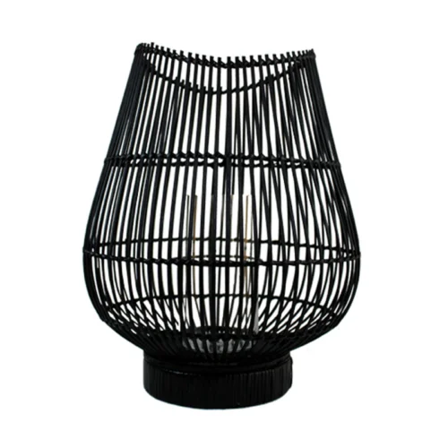 Φανάρι Bamboo Μαύρο Art et Lumiere 14857 34cm X 34cm Χ 40cm