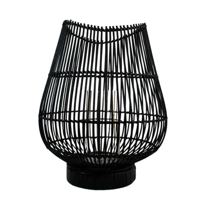 Φανάρι Bamboo Μαύρο Art et Lumiere 14857 34cm X 34cm Χ 40cm
