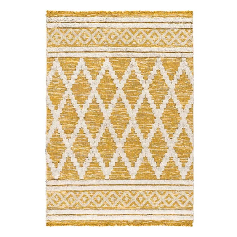 Χαλί βαμβακερό Beauty Home Morocotton 9236 Κίτρινο