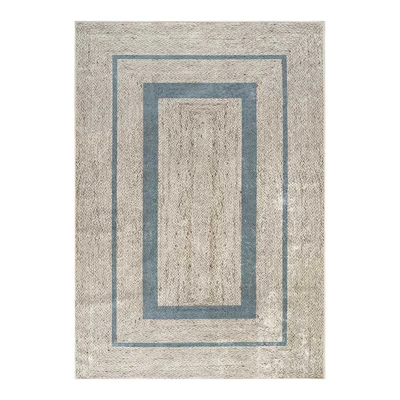 Χαλί καλοκαιρινό Beauty Home Jute Art 9130-Blue Μπεζ, Μπλε