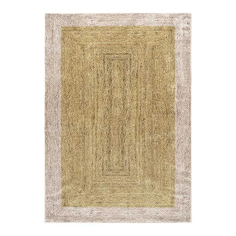 Χαλί καλοκαιρινό Beauty Home Jute Art 9131-Yellow Μπεζ, Κίτρινο