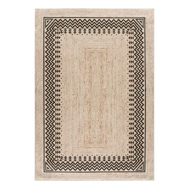 Χαλί καλοκαιρινό Beauty Home Jute Art 9132 Μπεζ, Μαύρο