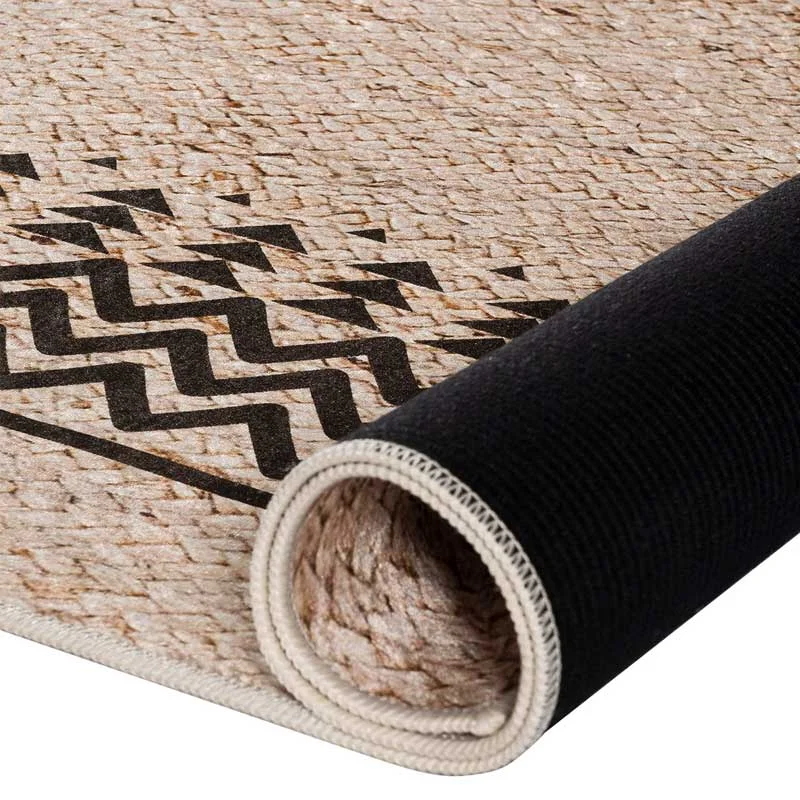 Χαλί καλοκαιρινό Beauty Home Jute Art 9132 Μπεζ, Μαύρο(2)