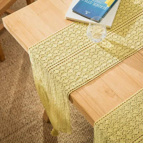 Ράνερ Gofis Home Βαμβακερό Chrochet Spring Green 01937 32cm X 1.60cm