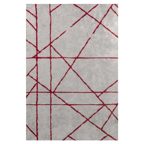 Χαλί μοντέρνο Edgy EM-22223 Silver Red
