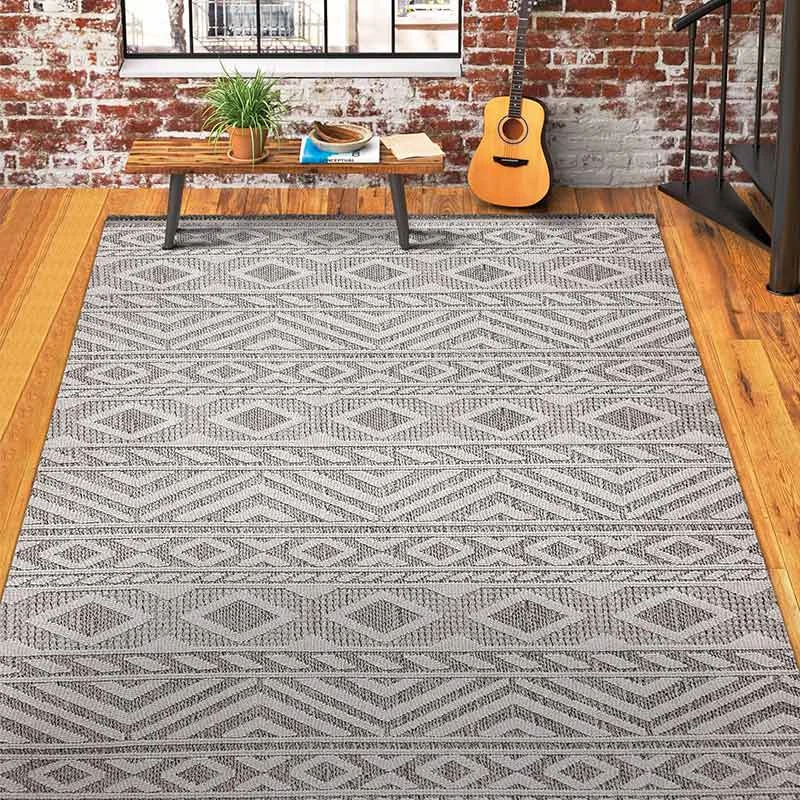 Χαλί καλοκαιρινό Klonaras Home Giardino 77 Grey(4)