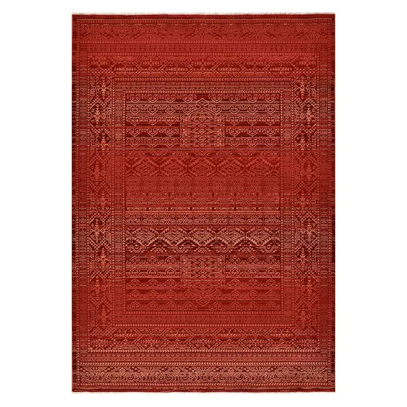 Χαλί μηχανής E-Carpet Oriental Kazak 727 Bordo Rose