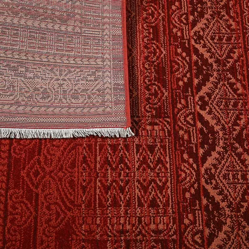 Χαλί μηχανής E-Carpet Oriental Kazak 727 Bordo Rose(5)
