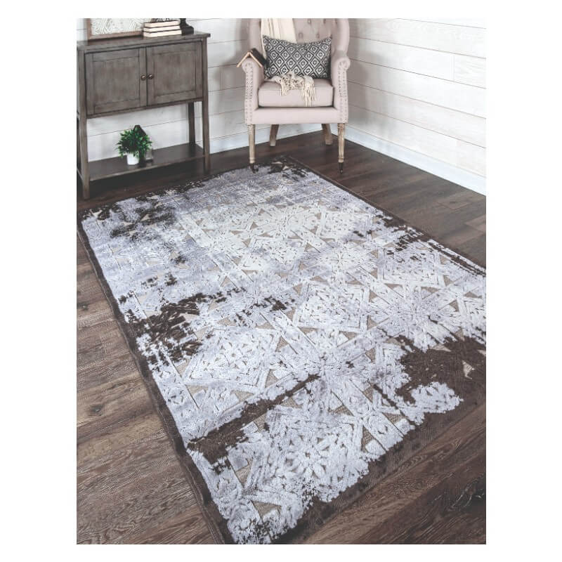 Χαλί καλοκαιρινό Klonaras Home Muse 563H Silver Black(2)